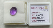 3.50/CT Natural Amethyst Gemstone with Govt. Lab Certificate